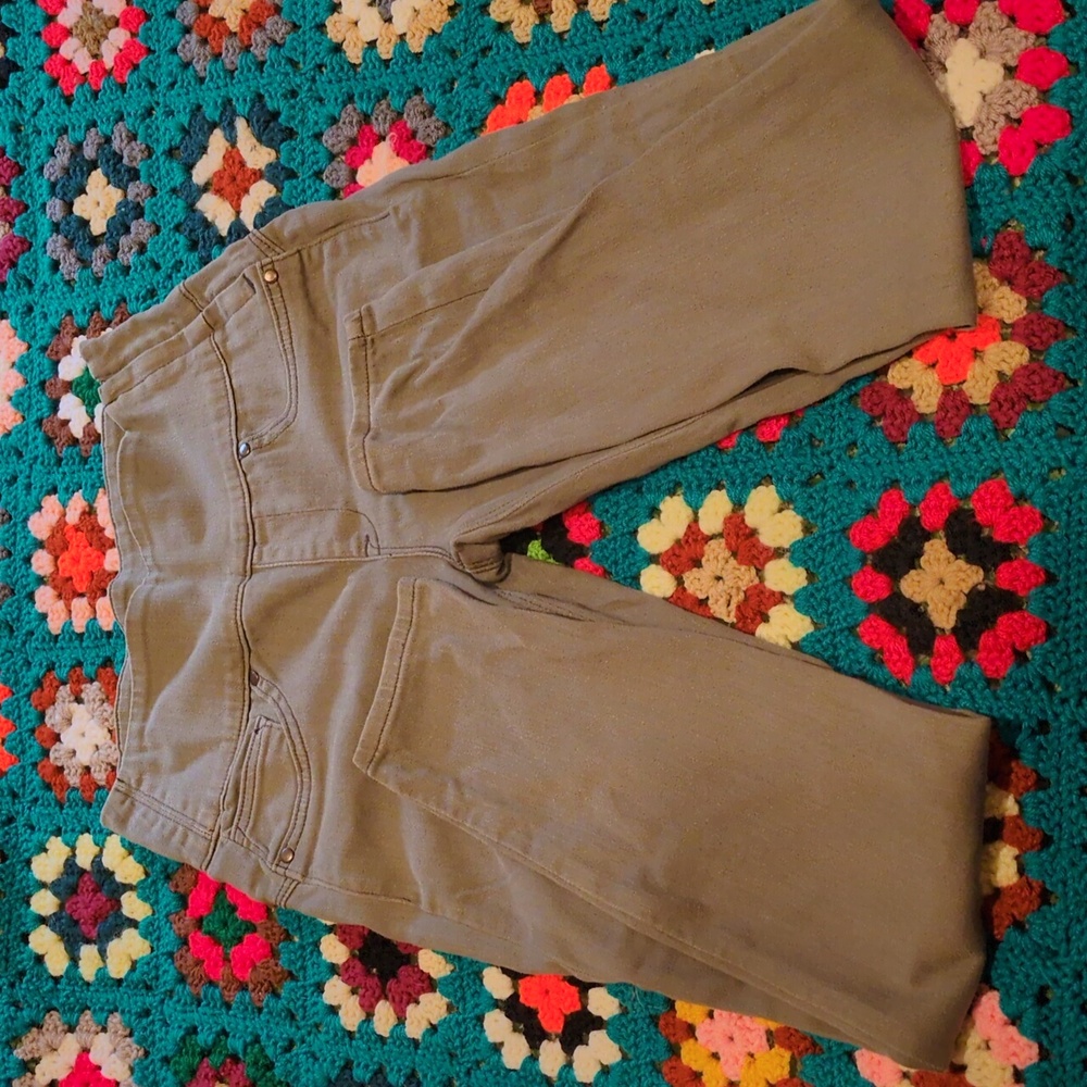 Spanx Solace Olive Green High Rise Jean Womens Medium - Picture 3 of 6